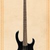 LBS4-BK	Guitarra Bajo de 4 Cuerdas Camaleón, Negro Brillante - Imagen 2